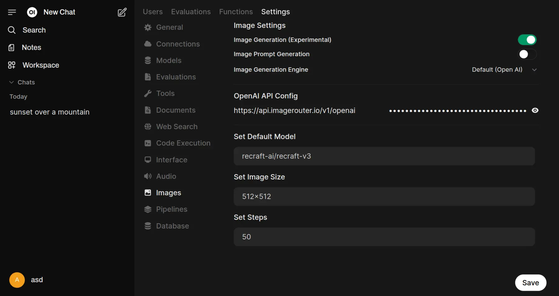 Open WebUI native integration setup
